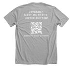 Meet me at the Coffee Bunker, a Athletic Heather Premium Unisex Tee (back-view)
