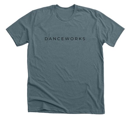 Danceworks Clean, a Heather Slate Premium Unisex Tee