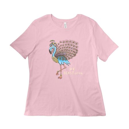 Pablo, a Pink Women?s Relaxed Cotton Tee
