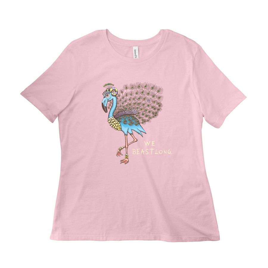Pablo, a Pink Women?s Relaxed Cotton Tee