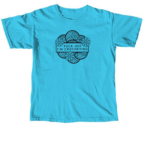 F-Off Outline! Lagoon Blue Comfort Colors Tee