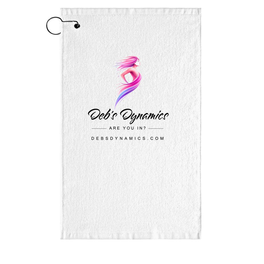 Deb's Dynamics, a White Golf Towel