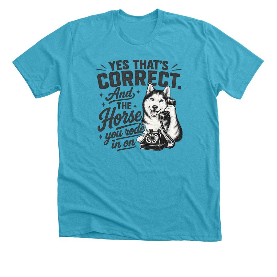 Yes That?s Correct, a Heather Aqua Premium Unisex Tee