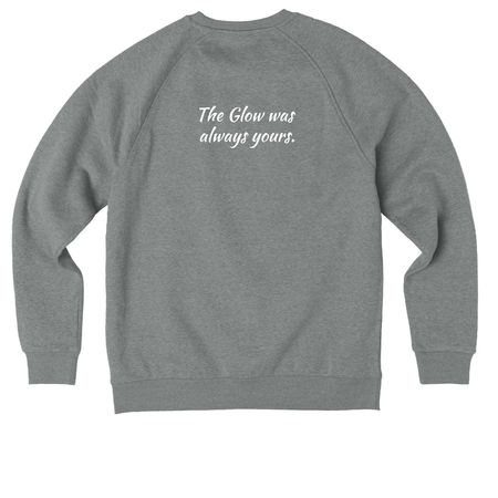 The Glow Collection | Tops, a Aluminum Grey Heather Allmade Organic CVC Crewneck Sweatshirt (back-view)