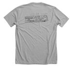H&L Co., a Athletic Heather Premium Unisex Tee (back-view)