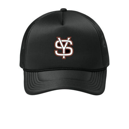 SYHS Girls Volleyball, a Deep Black Printed Foam Trucker Hat