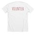 The Volunteer., a Solid White Blend Premium Unisex Tee (back-view)