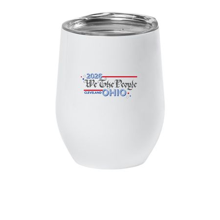 CLEVELAND Wine Tumbler - WTP OH, a White Insulated Wine Cup