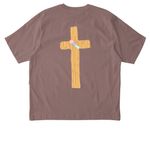 Job 33:28 Flower Cross, a Kaffa Coffee Stanley/Stella Unisex Freestyler Heavyweight Tee (back-view)
