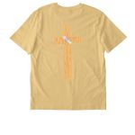 Job 33:28 Flower Cross, a Nispero Stanley/Stella Unisex Creator 2.0 Tee (back-view)