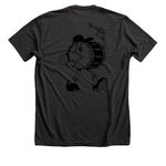 Bass Camp, a Dark Grey Heather Premium Unisex Tee (back-view)
