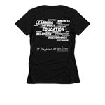 Hill View Montessori Store, a Black Women's Slim Fit Tee (back-view)