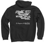 Hill View Montessori Store, a Black Pullover Hoodie (back-view)