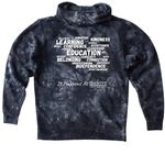 Hill View Montessori Store, a Black Youth Tie Dye Pullover Hoodie (back-view)