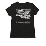 Hill View Montessori Store, a Deep Black Allmade Eco Triblend Women?s Tee (back-view)