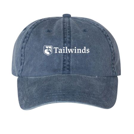Tailwinds Hats, a Navy Printed Pigment Dye Baseball Cap