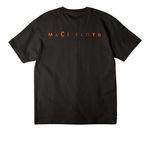 ORANGE LOGO TEE, a Black Unisex Heavyweight Tee (back-view)