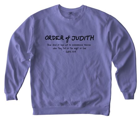 Domestic Violence Awareness Month, a Violet Comfort Colors Crewneck Sweatshirt