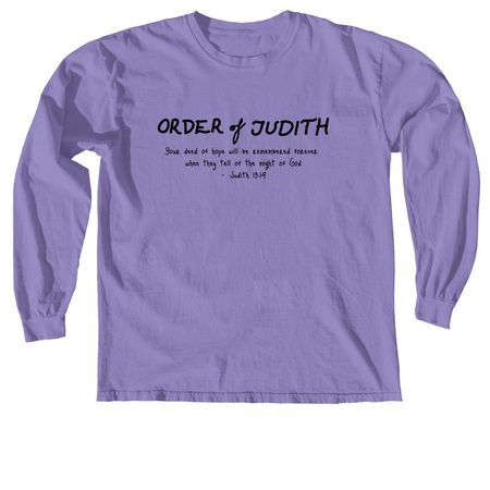 Domestic Violence Awareness Month, a Violet Comfort Colors Long Sleeve Tee