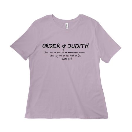 Domestic Violence Awareness Month, a Light Violet Women?s Relaxed Cotton Tee