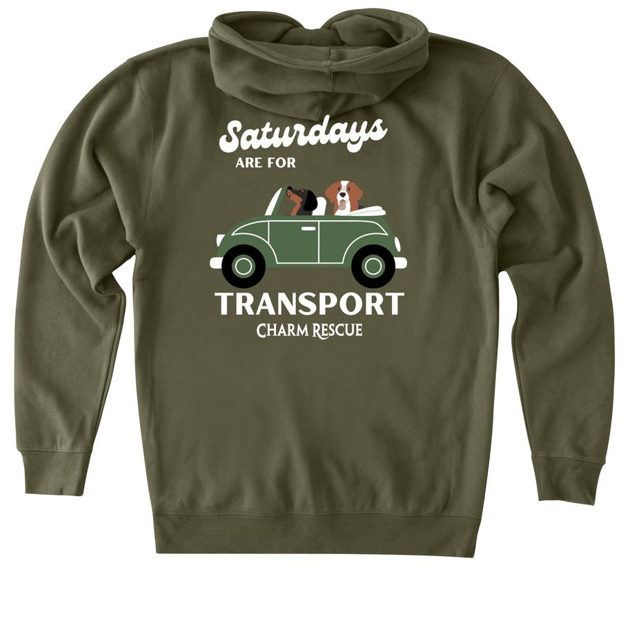 Freedom ride Saturdays&nbsp;, a Army Heavyweight Zip Up Hoodie (back-view)