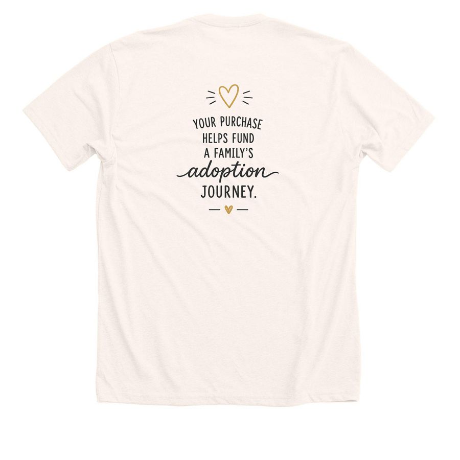 Every Step Matters, a Heather Natural Premium Unisex Tee (back-view)