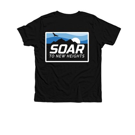 SOAR to New Heights, a Solid Black Blend Premium Youth Tee
