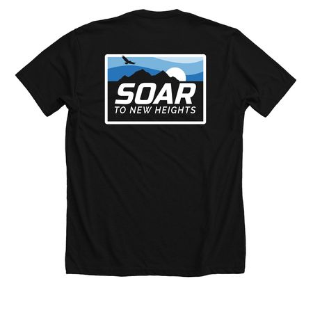 SOAR to New Heights, a Solid Black Blend Premium Unisex Tee