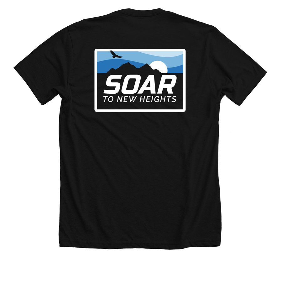 SOAR to New Heights, a Solid Black Blend Premium Unisex Tee
