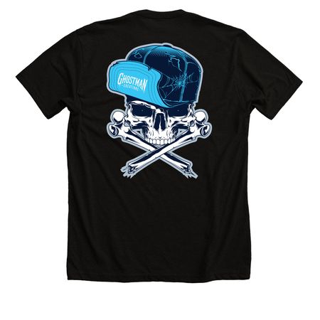 Skull and Cross Bones, a Solid Black Blend Premium Unisex Tee