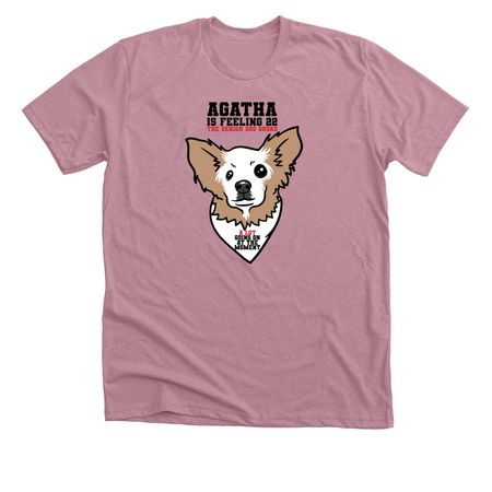 Agatha Tee, a Heather Orchid Premium Unisex Tee