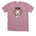 Agatha Tee, a Heather Orchid Premium Unisex Tee