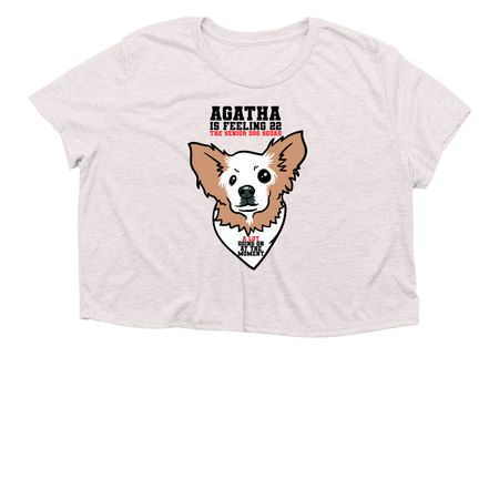 Agatha Tee, a Heather Dust Women?s Flowy Cropped Tee