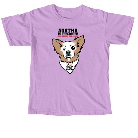 Agatha Tee, a Neon Violet Comfort Colors Unisex Tee