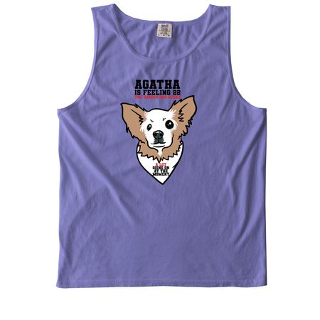 Agatha Tee, a Violet Comfort Colors Tank Top
