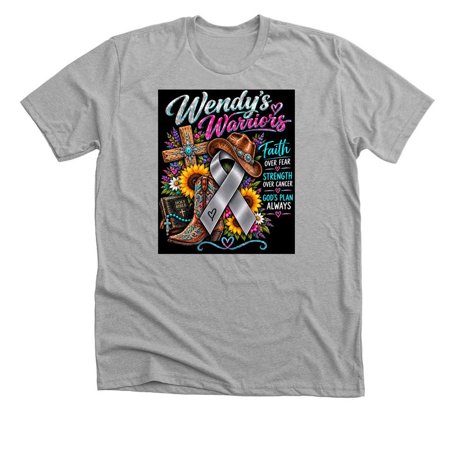 Wendy's Warriors, a Athletic Heather Premium Unisex Tee