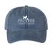 Baseball Caps, a Navy Printed Pigment Dye Baseball Cap