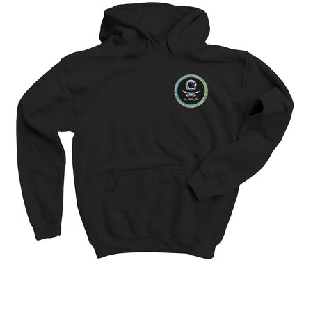 AARG Pirate Logo, a Black Youth Pullover Hoodie