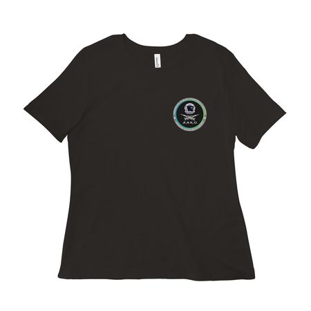 AARG Pirate Logo, a Black Women?s Relaxed Cotton Tee