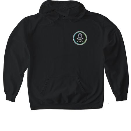 AARG Pirate Logo, a Black Gildan Softstyle Pullover Hoodie