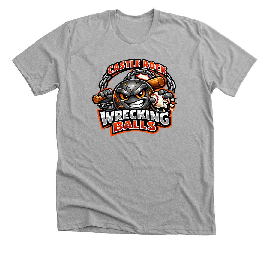Castle Rock Wrecking Balls, a Athletic Heather Premium Unisex Tee