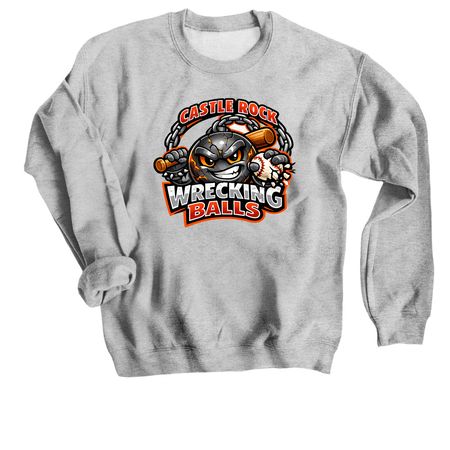 Castle Rock Wrecking Balls, a Sport Grey Crewneck Sweatshirt