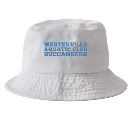 Hats - WAC Buccaneeers, a White Printed Bucket Hat