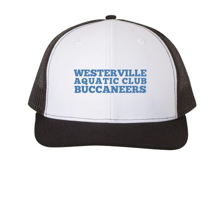 Hats - WAC Buccaneeers, a White/Black Printed Snapback Trucker Cap