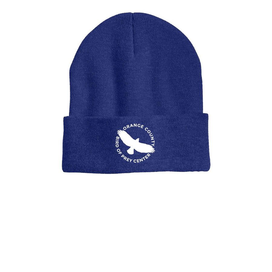 Logo Beanies, a Heather Dark Royal Printed Cuffed Beanie