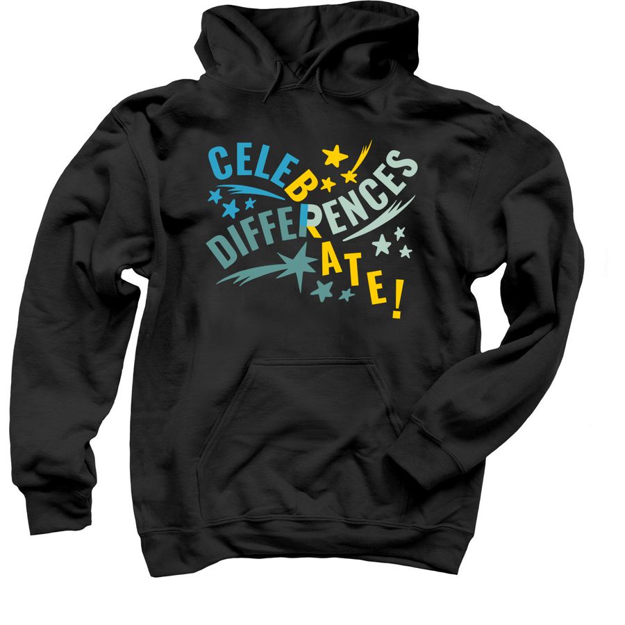 💛💙 Celebrate Differences 2023, a Black Pullover Hoodie
