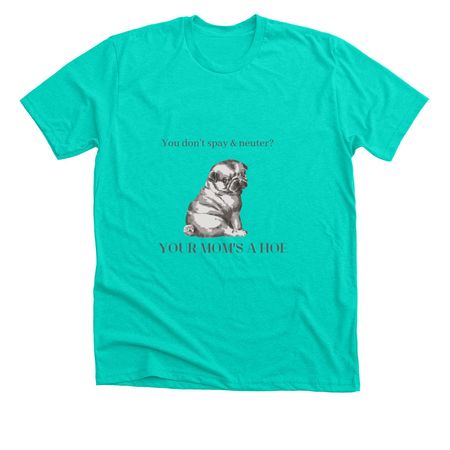 QUESTIONABLE DESIGNS&nbsp;, a Heather Sea Green Premium Unisex Tee