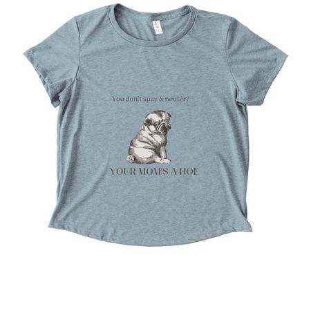 QUESTIONABLE DESIGNS&nbsp;, a I Like You Blue Allmade Eco Triblend Women?s Scoop Neck Tee