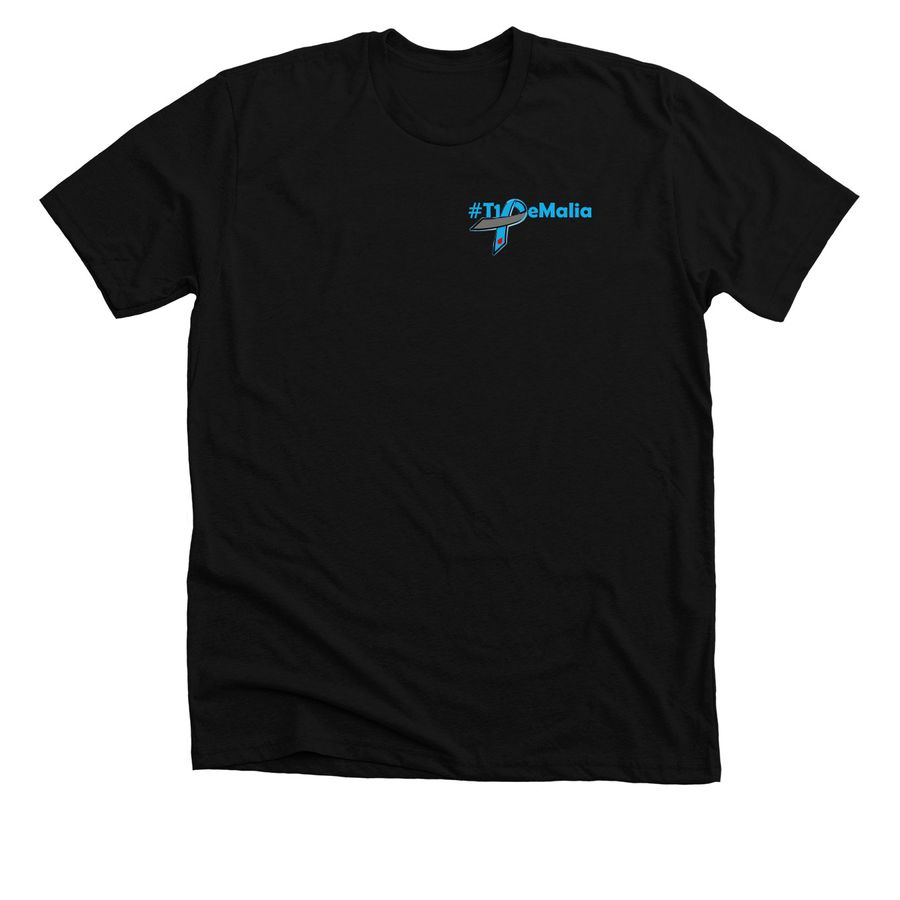 T1DeMalia Support Squad Back, a Solid Black Blend Premium Unisex Tee