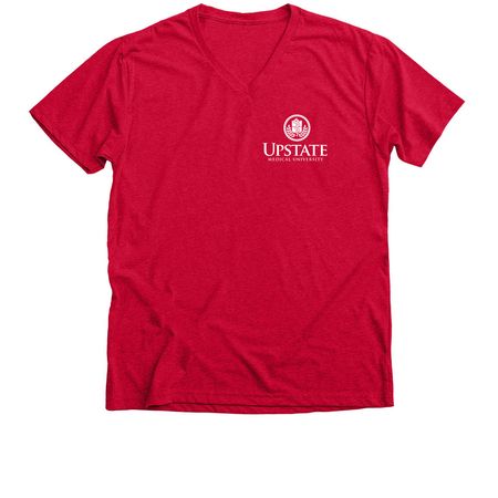 You can't scare me..., a Heather Red Premium V-Neck Tee